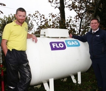 How easy is it for a dairy farm to switch to LPG for instant hot water?