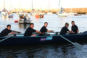 Members of Vartry Rowing Club at a photocall to launch the Flogas boat