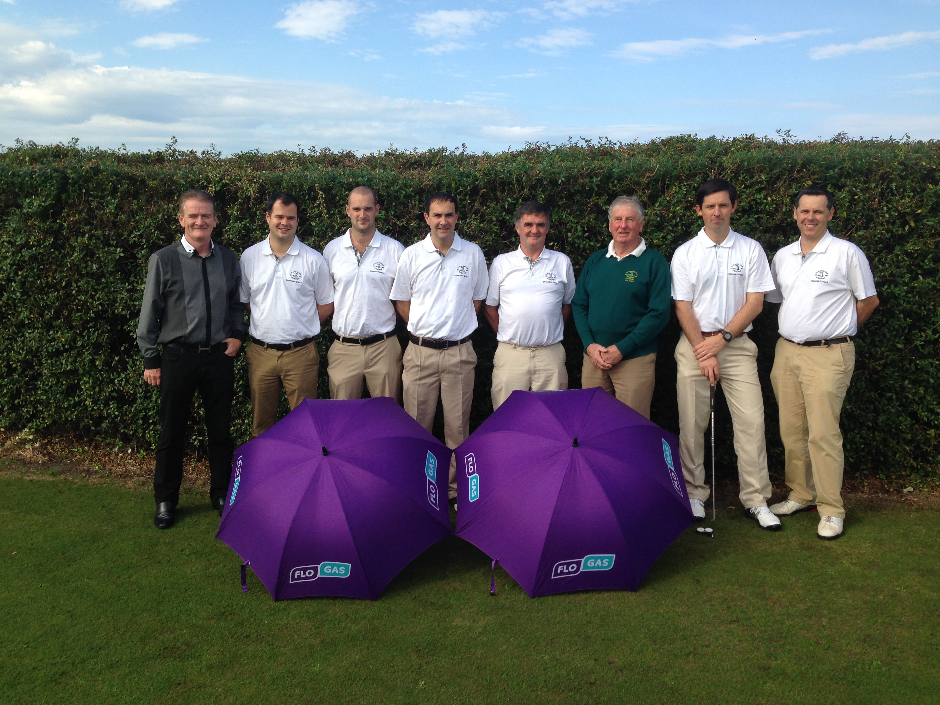 Flogas was proud to sponsor the brollies and balls for the victorious County Sligo golf club at Rosses Point, who teed up for a win against Galway to capture the Connacht Shield for the second year in succession on Sunday 28th September 2013.